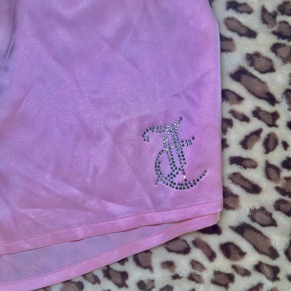 Juicy Couture Pink Silk Rhinestone Pajama Set - Picture 8 of 12